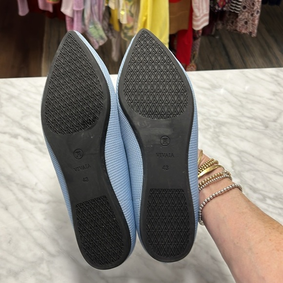 VIVAIA Light Blue Aria 2.0 Casual Pointed Toe Ballet Flat Size 43/US11 - Picture 10 of 13